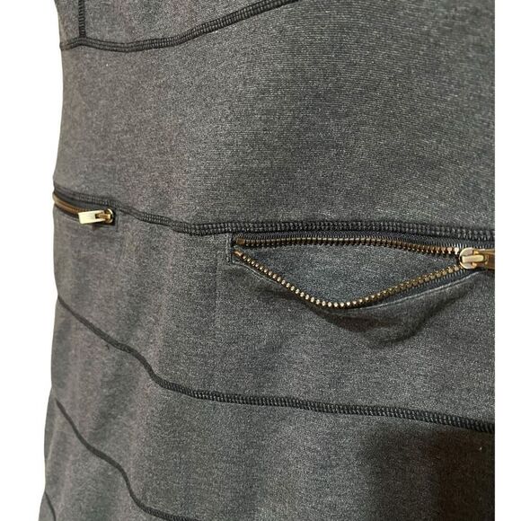 Athleta Womens Strata Ponte Travel Mini Zippered Dress Dark Charcoal Gray XS - Picture 3 of 11